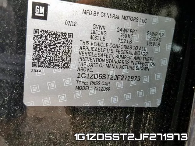 1G1ZD5ST2JF271973 фото 2
