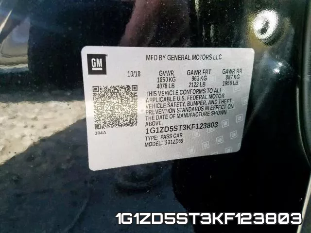 1G1ZD5ST3KF123803 фото 2