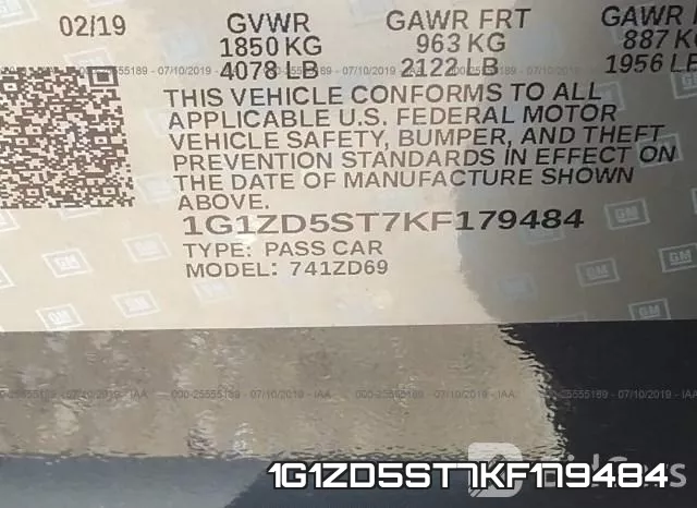 1G1ZD5ST7KF179484 фото 10