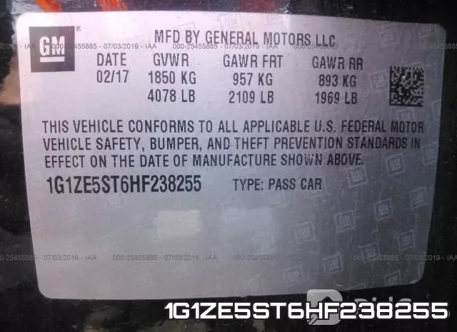 1G1ZE5ST6HF238255 фото 10