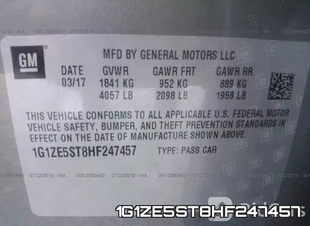 1G1ZE5ST8HF247457 фото 9