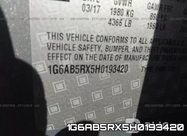 1G6AB5RX5H0193420 фото 10