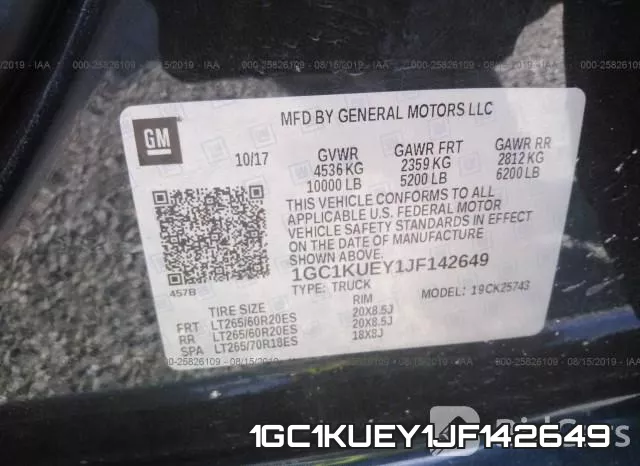 1GC1KUEY1JF142649 фото 10