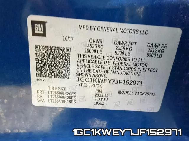 1GC1KWEY7JF152971 фото 2