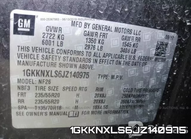 1GKKNXLS6JZ140975 фото 10