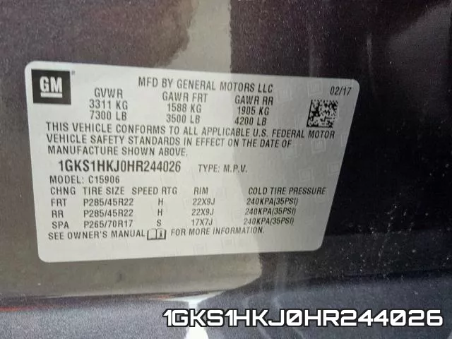 1GKS1HKJ0HR244026 фото 2