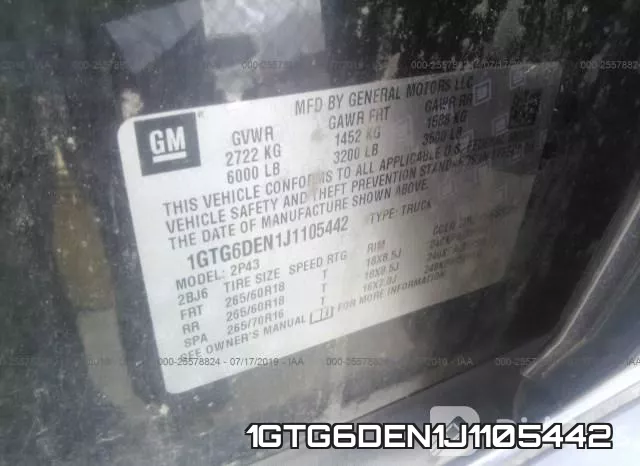 1GTG6DEN1J1105442 фото 10