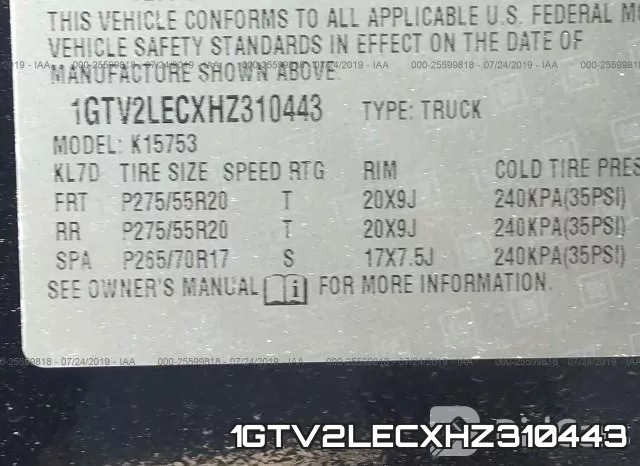 1GTV2LECXHZ310443 фото 10