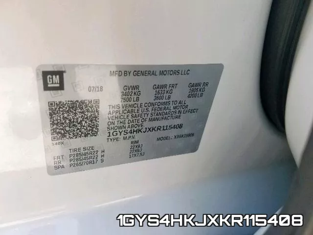 1GYS4HKJXKR115408 фото 2