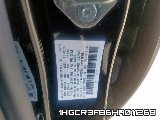 1HGCR3F86HA011268 фото 2