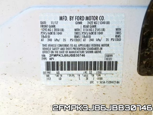 2FMPK3J86JBB30746 фото 2