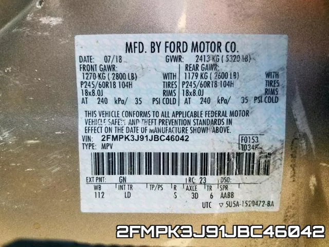 2FMPK3J91JBC46042 фото 2
