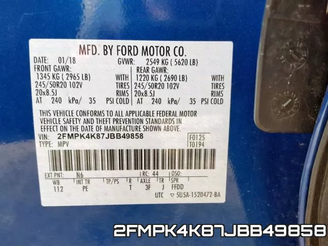 2FMPK4K87JBB49858 фото 2
