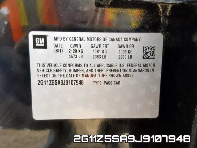 2G11Z5SA9J9107948 фото 2
