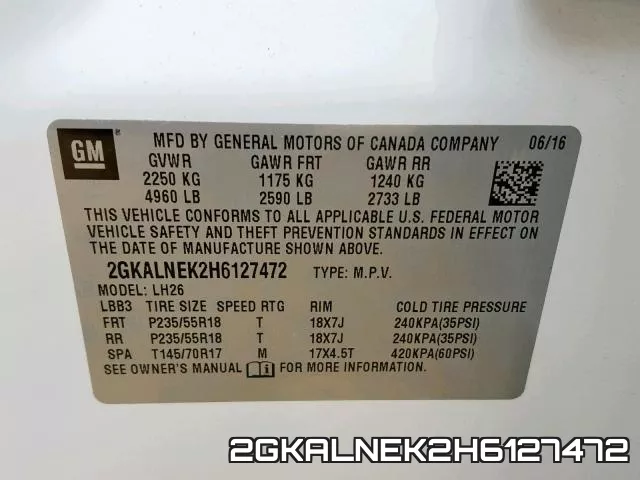 2GKALNEK2H6127472 фото 2