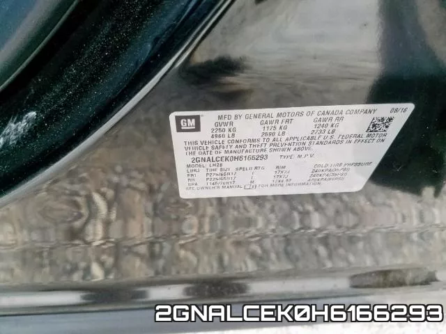 2GNALCEK0H6166293 фото 2