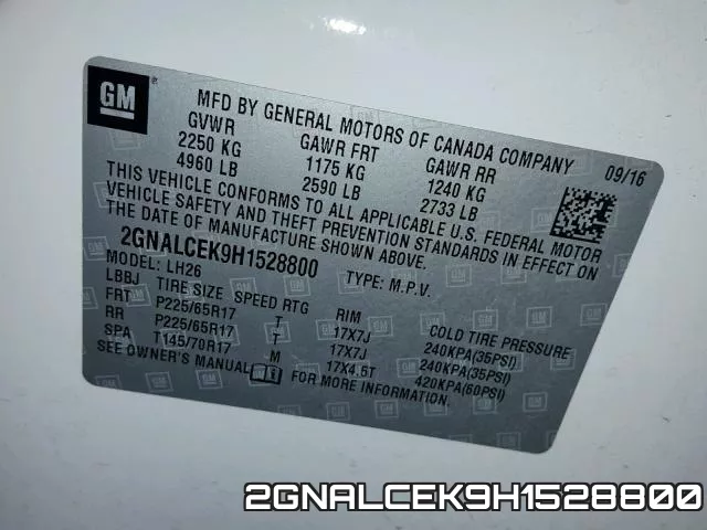 2GNALCEK9H1528800 фото 2
