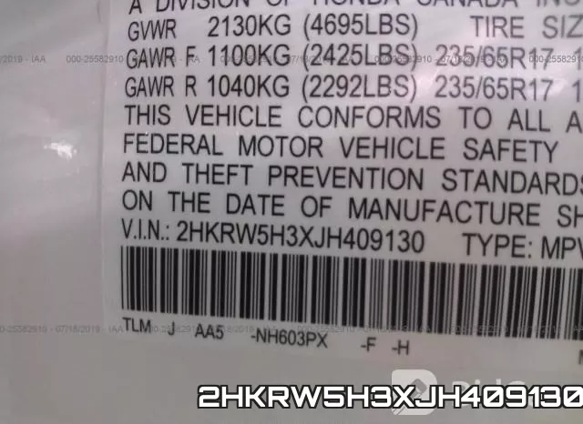 2HKRW5H3XJH409130 фото 10