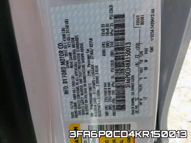 3FA6P0CD4KR150013 фото 2