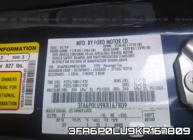 3FA6P0LU9KR167809 фото 10