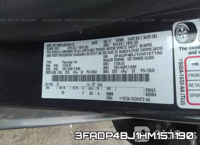 3FADP4BJ1HM157190 фото 10