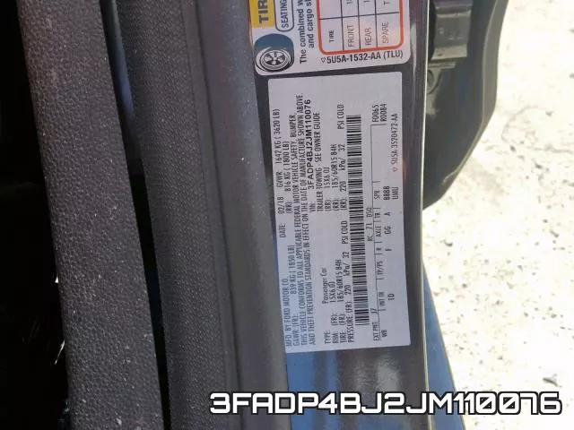 3FADP4BJ2JM110076 фото 2