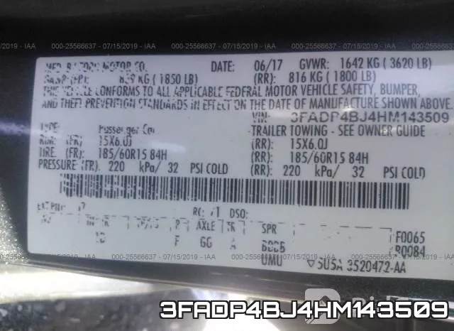 3FADP4BJ4HM143509 фото 10