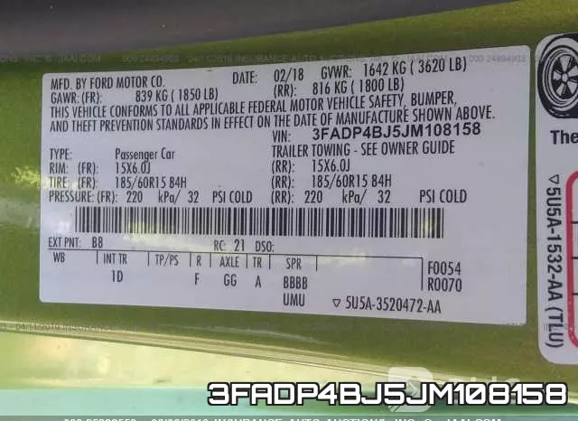 3FADP4BJ5JM108158 фото 9