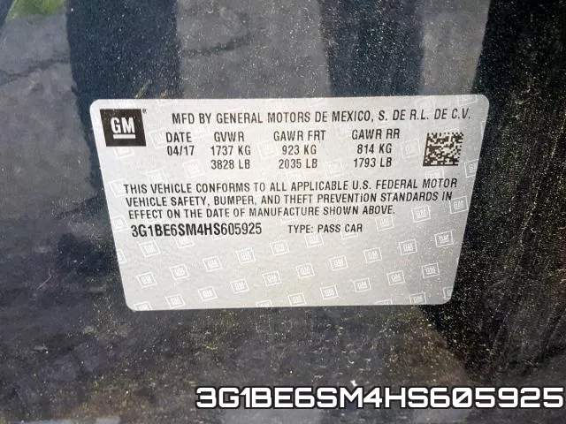 3G1BE6SM4HS605925 фото 2