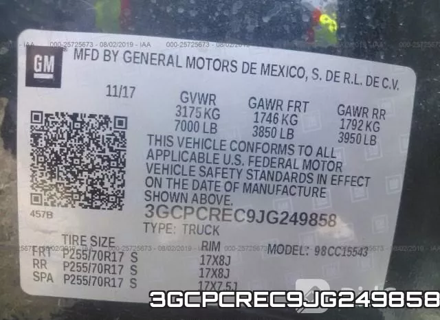 3GCPCREC9JG249858 фото 10