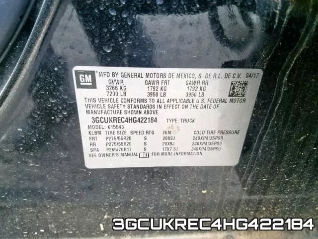 3GCUKREC4HG422184 фото 2