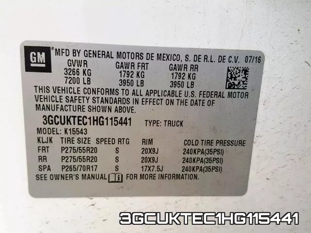 3GCUKTEC1HG115441 фото 2
