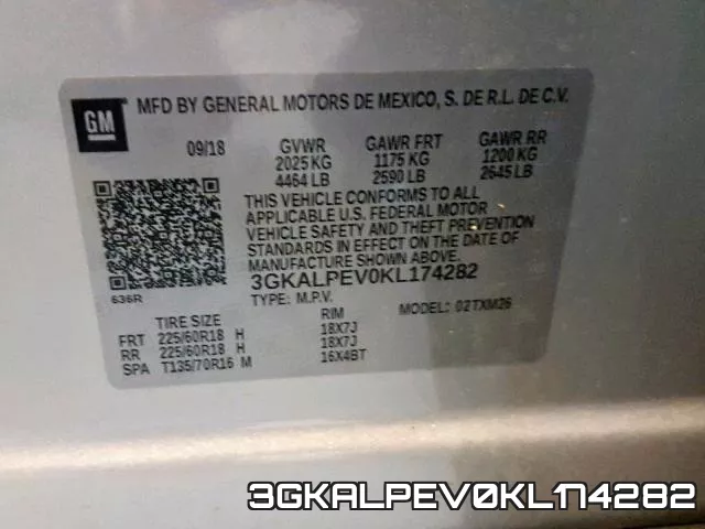 3GKALPEV0KL174282 фото 2