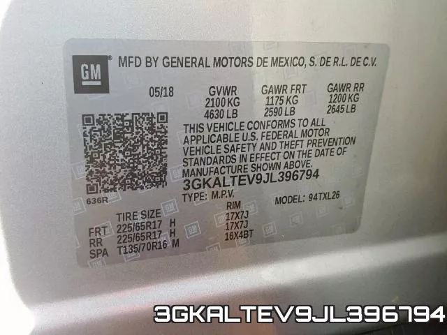 3GKALTEV9JL396794 фото 2