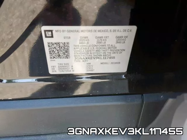 3GNAXKEV3KL117455 фото 2
