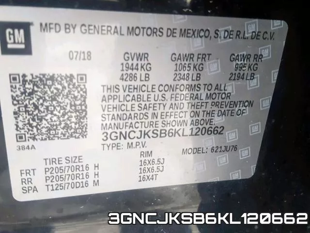 3GNCJKSB6KL120662 фото 2