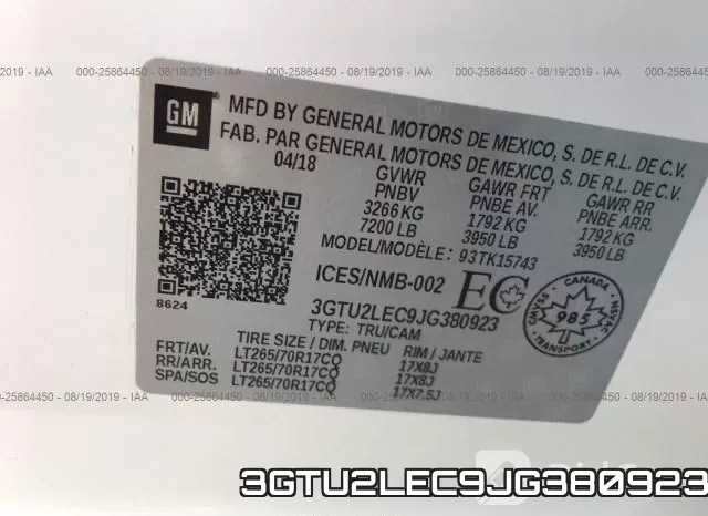3GTU2LEC9JG380923 фото 10
