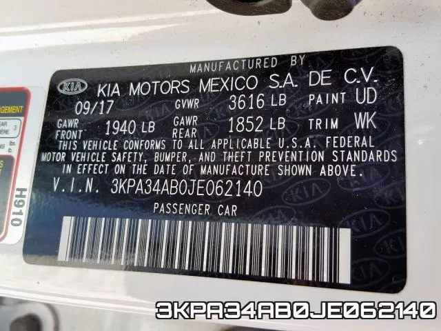 3KPA34AB0JE062140 фото 2
