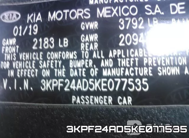 3KPF24AD5KE077535 фото 10