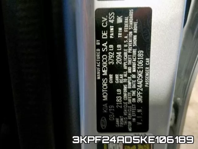 3KPF24AD5KE106189 фото 2