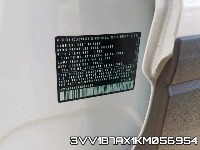 3VV1B7AX1KM056954 фото 2