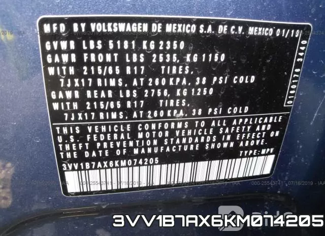 3VV1B7AX6KM074205 фото 10