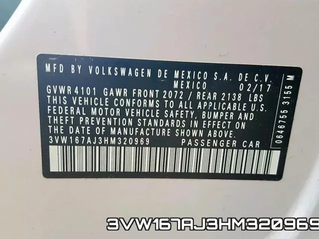 3VW167AJ3HM320969 фото 2
