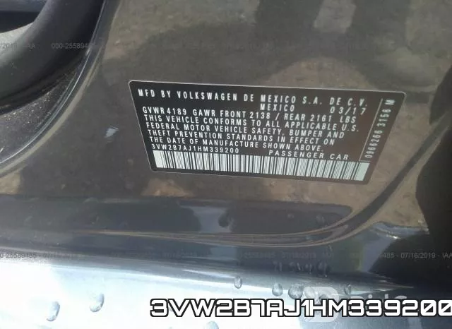 3VW2B7AJ1HM339200 фото 10
