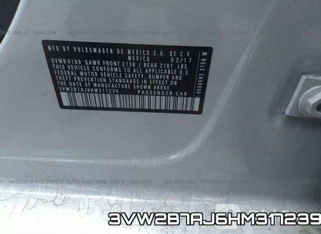 3VW2B7AJ6HM317239 фото 9