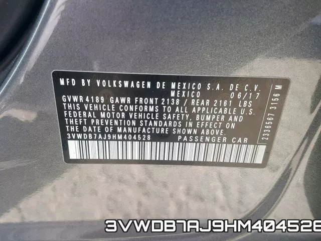 3VWDB7AJ9HM404528 фото 2