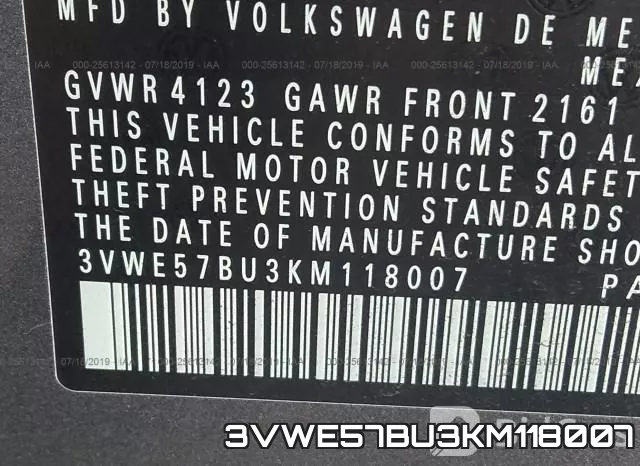 3VWE57BU3KM118007 фото 9