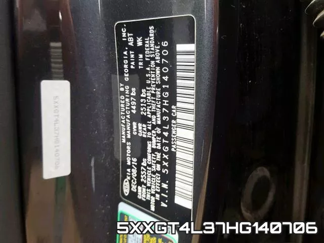 5XXGT4L37HG140706 фото 2