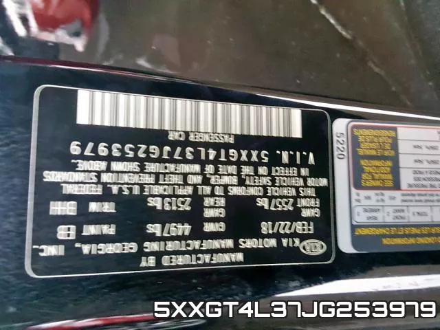 5XXGT4L37JG253979 фото 2