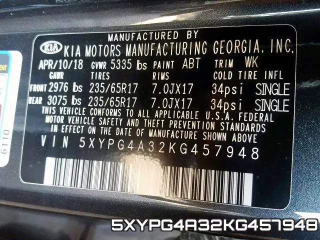 5XYPG4A32KG457948 фото 2